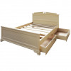 Односпальные кровати из массива дерева с ящиками