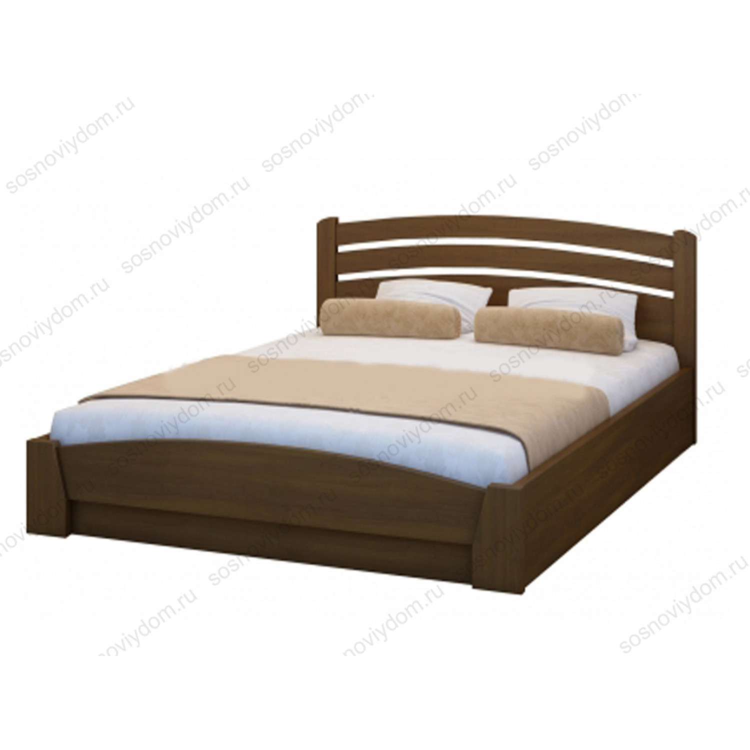 Купить кровать из массива в спб. Кровать из сосны 180х200 добрый мастер.